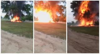 Explozie violentă filmată live. O rulotă a sărit în aer în stațiunea Mamaia Nord