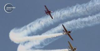 Spectacol aviatic la viteze supersonice, la Buzău