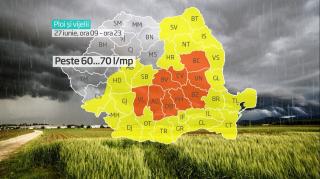 Noi avertismente de furtuni de la meteorologi. Un ciclon loveşte România din sud