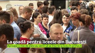 La coadă pentru liceele din București