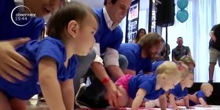 Cei mai rapizi bebeluși. 30 de copii au fost înscrişi în competiţia de mers de-a bușilea, la New York