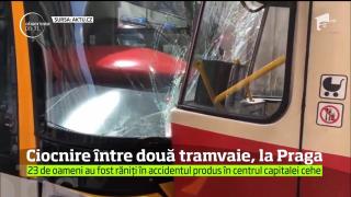 Ciocnire între două tramvaie, la Praga