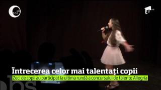 Zeci de copii au lăsat emoţiile deoparte şi s-au întrecut în ultima rundă a concursului de tinere talente, Allegria