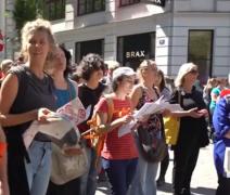 100.000 de oameni au manifestat la Viena împotriva intenţiei guvernului de a permite ca durata zilei de muncă să crească până la 12 ore