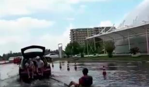 S-au rupt norii deasupra litoralului românesc şi a plouat în câteva ore cât pentru o lună