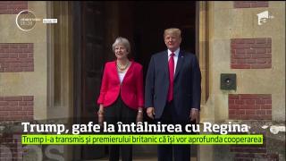 Donald Trump şi soţia sa au întâlnit-o pe regina Marii Britanii