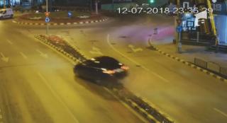 Șofer filmat într-o cascadorie periculoasă, în centrul orașului Suceava