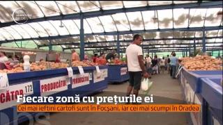 Fiecare zonă cu prețurile ei! Brânza e delicatesă în Târgoviște, cartofii în Oradea