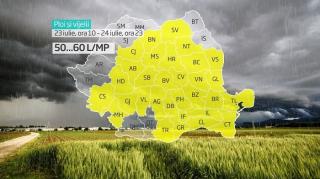 Meteorologii anunță o săptămână cu ploi, vijelii și inundații. Cum va fi în august