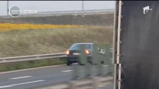 Scene incredibile în trafic. Şofer filmat pe Autostrada A1, în timp ce mergea pe contrasens (Video)