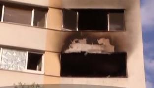 Panică într-un bloc din Capitală! Un bărbat care a încarcat cu gaz brichete, pe balcon, a provocat o explozie