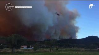 Autorităţile din Grecia sunt în alertă din cauza unui nou incendiu de pădure de amploare, necontrolat