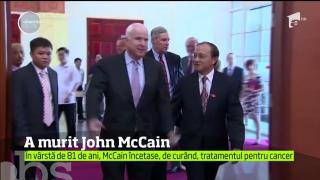 Fostul candidat la preşedinţia Statelor Unite, senatorul John McCain, a murit la vârsta de 81 de ani
