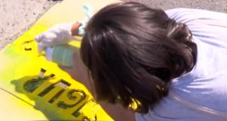 Experiment Observator: Mesajele inedite pe asfalt pentru pietoni despre pericolele din trafic