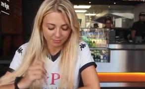 Chebap uriaș, devorat în timp record de o tânără blondă din Marea Britanie