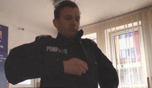 Un sucevean a devenit primul pompier român dotat cu cameră de filmat