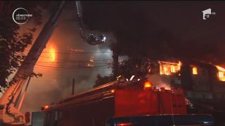 9 oameni au fost răniți în incendiul de la un bloc din București. 100 de pompieri au intervenit