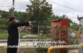 O conductă de gaze a fost sfinţită într-un sat din Iaşi şi stropită cu aghiasmă