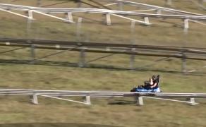 O pistă de bob din Harghita, unică în România, face senzaţie printre iubitorii de adrenalină