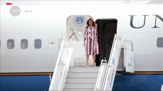 Melania Trump a început prima sa vizită oficială în străinătate, pe cont propriu
