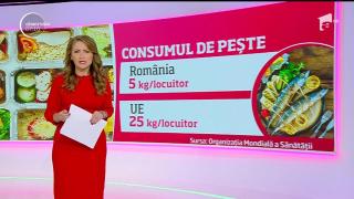 Românii consumă mai puţină carne, comparativ cu alte state. Nici peştele nu se regăseşte des pe farfurii