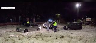 Inundaţiile şi grindina au făcut prăpăd, în Italia, iar în Spania, fenomenele meteo extreme au ucis un om