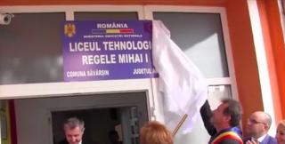 Liceul Tehnologic din Săvârșin a luat numele Regelui Mihai