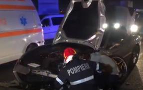 Accident spectaculos cu un Ferrari, pe DN1