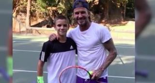 David şi Victoria Beckham, teren de tenis de 40 de mii de dolari, cadou pentru fiul lor
