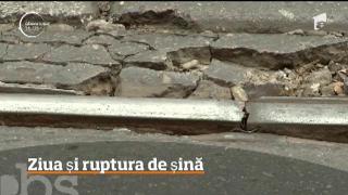 Şinele de tramvai degradate, o adevărată capcană pentru şoferi