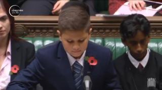 Victor Ciuncă, puștiul român de 11 ani aplaudat în Parlamentul Marii Britanii