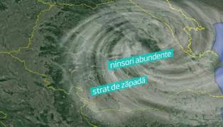 Un ciclon mediteranean aduce ninsori duminică și vreme de iarnă