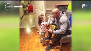 "The Rock", moment tandru cu fetița sa