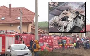 Jumătate dintre maşinile de pompieri din Bucureşti şi Ilfov au stins incendiul din Chiajna. Trei blocuri distruse