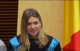 Simona Halep a devenit Doctor Honoris Causa la Universitatea de Vest din Timişoara