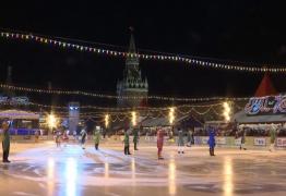 Piaţă Roşie din Moscova, transformată într-un patinoar uriaş