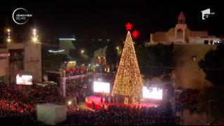 La Bethleemn s-au aprins luminiţele de Crăciun (Video)