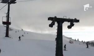 Zăpada din belşug la munte. Primul weekend de schi pe pârtiile din Poiana Braşov