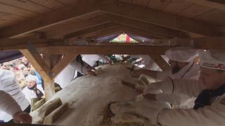 Prăjitură gigantică de Crăciun preparată la Dresda