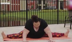 O tânără supraponderală a devenit instructor de yoga