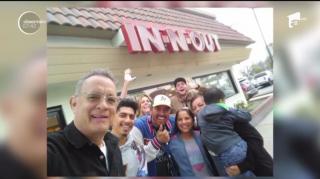 Tom Hanks i-a surprins pe clienţii unui fast-food din California