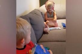 Copii vedetă pe internet, după ce au primit cadou broccoli de Crăciun