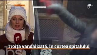 Bărbatul care a vandalizat troița de la Spitalul din Constanța a fost prins