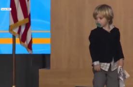 Noul guvernator al Californiei, eclipsat de băiețelul său de doi ani