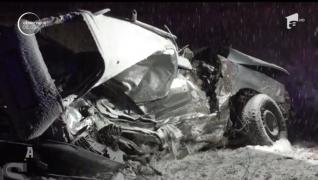 Accident violent cu un mort pe DN 1, în Braşov, între un autoturism şi un autobuz plin cu pasageri