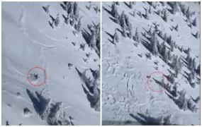 Video cu momentul în care un schior a fost prins de avalanșă, în Bucegi. Mulți turişti îşi pun viaţa în pericol