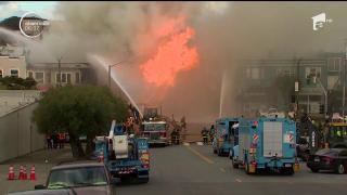 Incendiu spectaculos în San Francisco, după explozia unei conducte de gaz