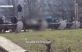 Bătaie ca în ring filmată într-un parc din Constanţa. Două eleve în clasa a opta şi-au împărţit pumni şi picioare (Video)