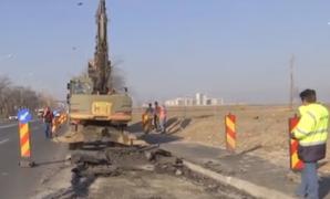 Autostrada Urbană a început să se surpe, deşi abia a fost inaugurată