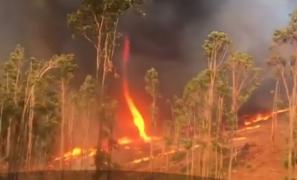 O tornadă de foc impresionantă s-a format într-un oraş din Australia (Video)